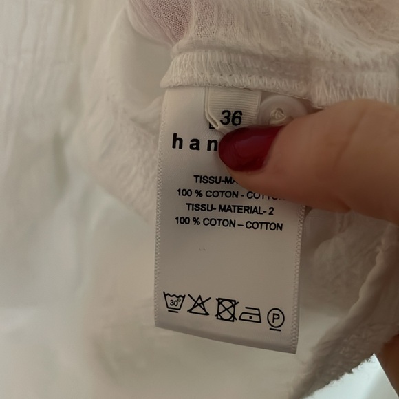 Hana San Blouse Top Bobu in Blanc Optique white texture 36 US small - Picture 4 of 5